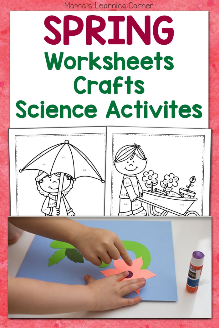 Engaging spring-themed worksheet promoting decimal skills through a fun flower matching activity Spring Find It! worksheet for first graders featuring a puzzle of matching flowers by size and color