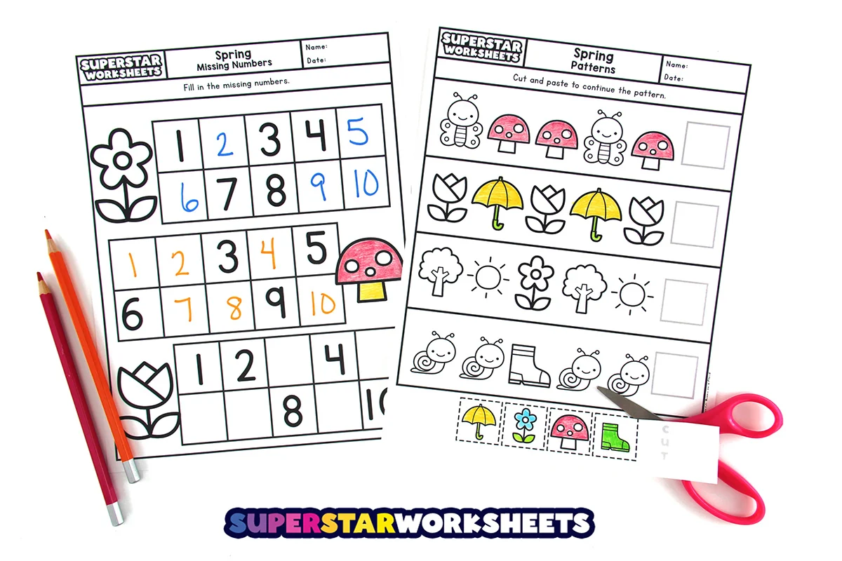 Engaging spring-themed activity for first graders focusing on decimals and visual matching skills Spring Find It! worksheet featuring a colorful puzzle for first graders to match flowers by size and color