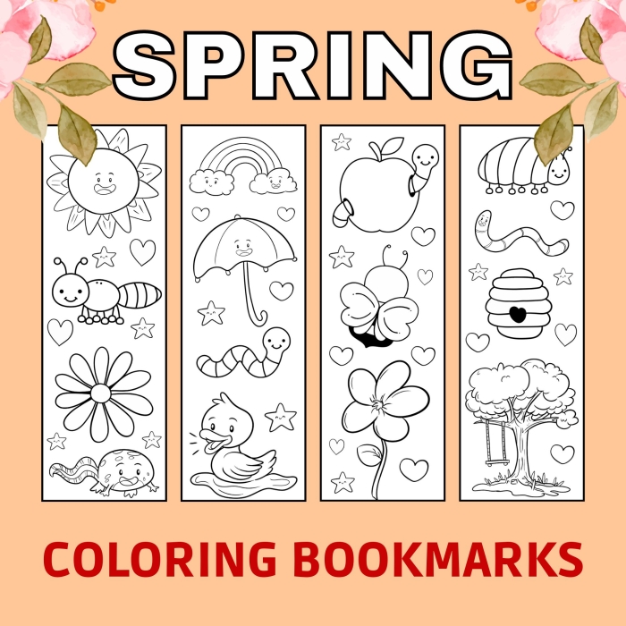 Kindergarten student coloring a worksheet featuring a happy bee and spring flowers