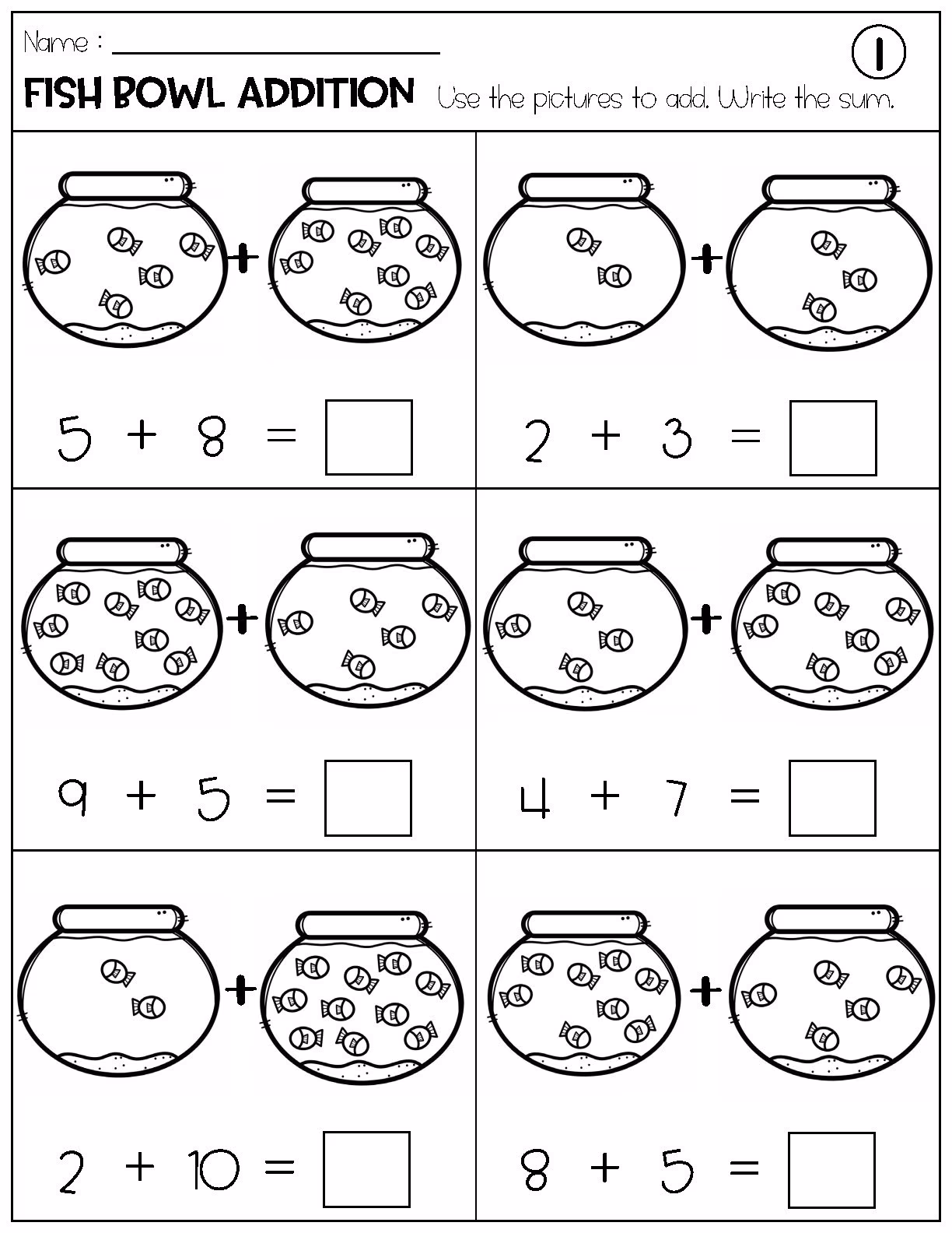 Kindergarten students solving animal themed addition problems within 20 for their spring assessment