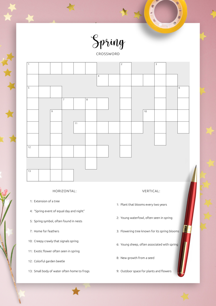 Spring Rain Crossword Puzzle Worksheet for Elementary Students Second grade students solving a spring rain crossword puzzle with clues about April showers and May flowers