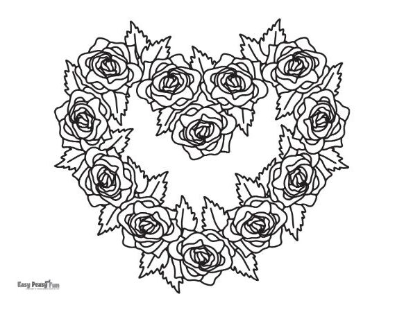 Spring Roses Coloring Page Worksheet for Young Learners Coloring page of spring roses with ladybugs for kindergarten mixed operations