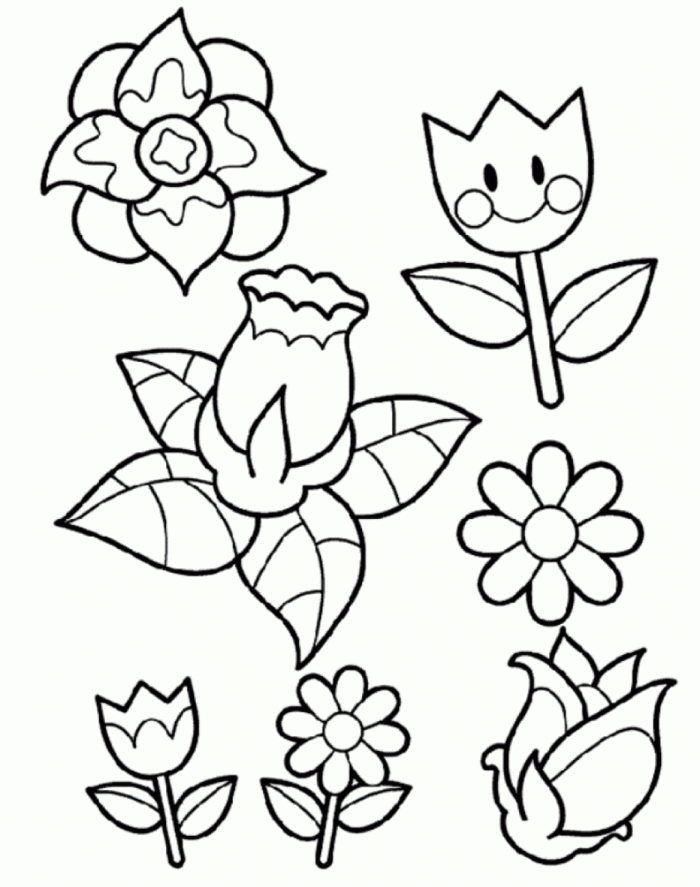 Spring Roses Coloring Page Worksheet for Mixed Operations - Image 14 Beautiful coloring page of spring roses with ladybugs for kindergarten students