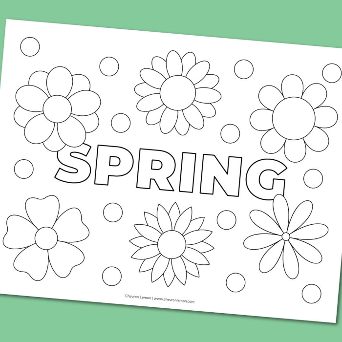 Spring Roses Coloring Page Worksheet for Kindergarten Students Coloring page featuring spring roses and two ladybugs, perfect for kindergarten mixed operations practice