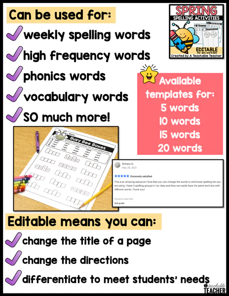 Third grade students practice spelling seasonal words with this engaging spring themed subtraction worksheet 13