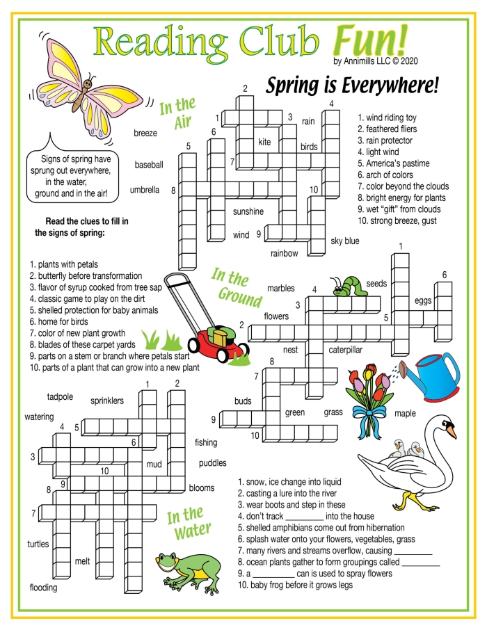 Spring Crossword Worksheet 16: Birds and Nesting Vocabulary Practice for Young Learners A second grade student completing a spring-themed crossword puzzle about nesting birds and spring activities