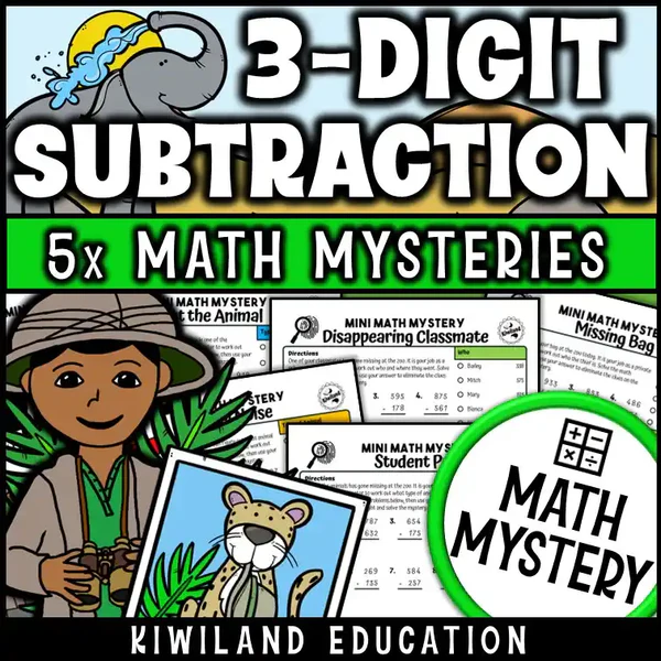 Springtime: Three-Digit Subtraction With Regrouping worksheet for Third Grade