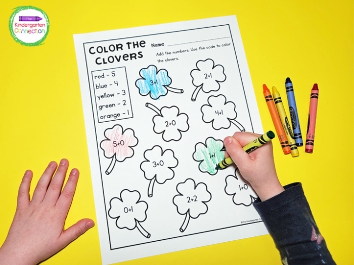 Engaging picture addition activity for young learners celebrating St. Patrick's Day St. Paddy's Addition worksheet for kindergarten students featuring fun illustrations