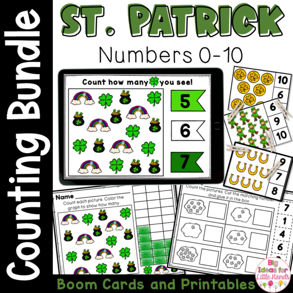 Fun St. Paddy's Counting worksheet featuring cheerful leprechauns to engage young learners Counting leprechauns in a festive St. Paddy's Day worksheet for kindergarten students