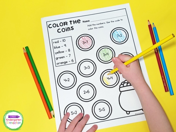 Fun addition practice for young learners celebrating St. Patrick's Day St. Paddy's Day Addition worksheet with engaging picture problems for kindergarteners