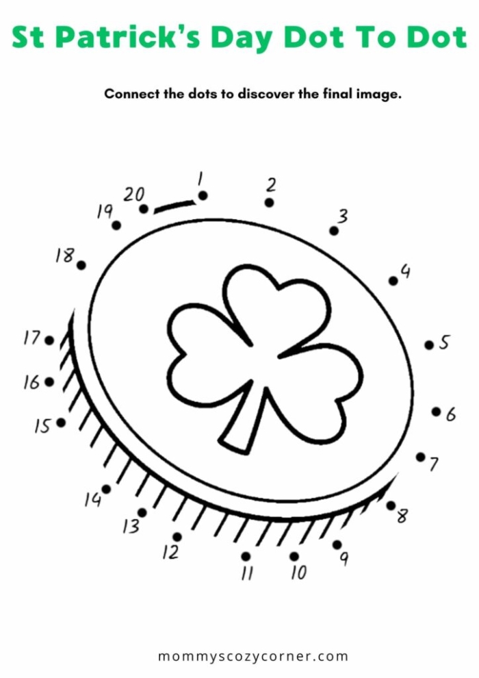 Engaging addition practice with a festive St. Patrick's Day theme St. Patrick's Day connect the dots worksheet for kindergarteners focusing on numbers 1 to 67