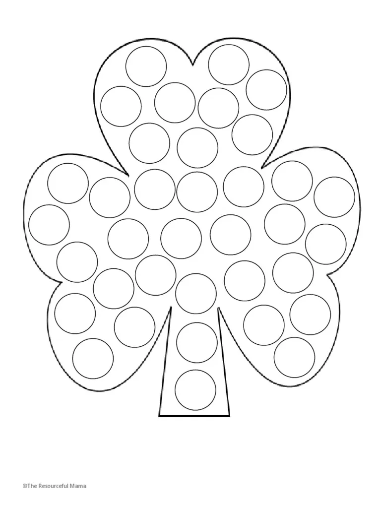 St. Patrick's Day connect-the-dots worksheet for kindergarten students to practice counting from 1 to 46