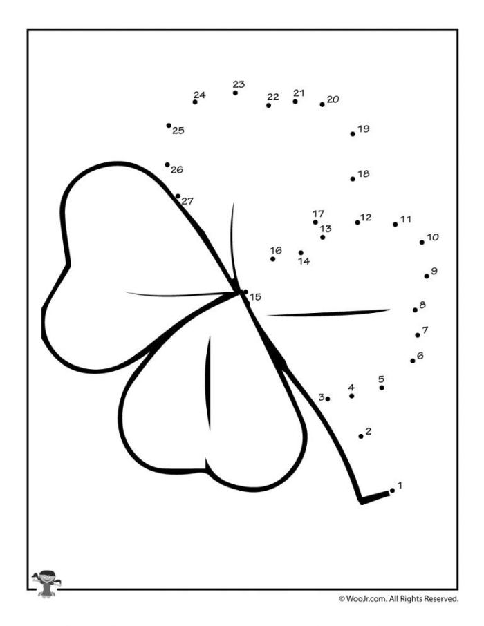 St Patricks Day Connect the Dots Addition Worksheet for Kindergarten Number 18 Kindergarten addition worksheet featuring a St. Patricks Day themed connect the dots puzzle for numbers one through 67