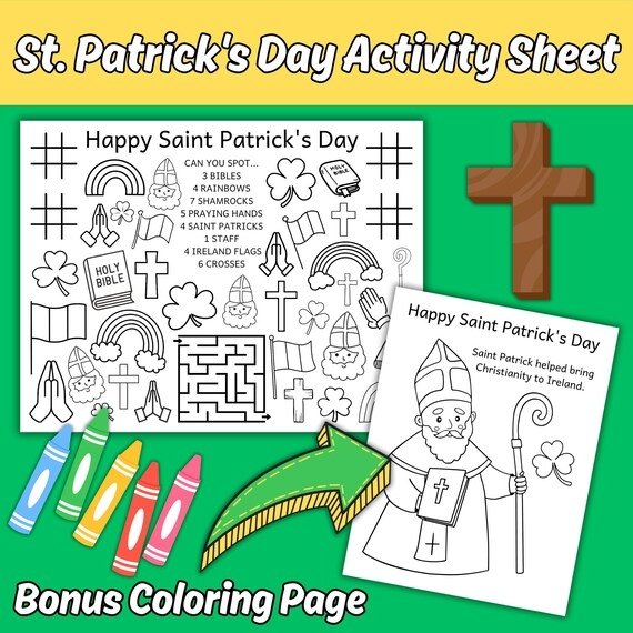 St. Patrick's Day Rainbow Maze worksheet for kindergarten kids to enhance counting skills