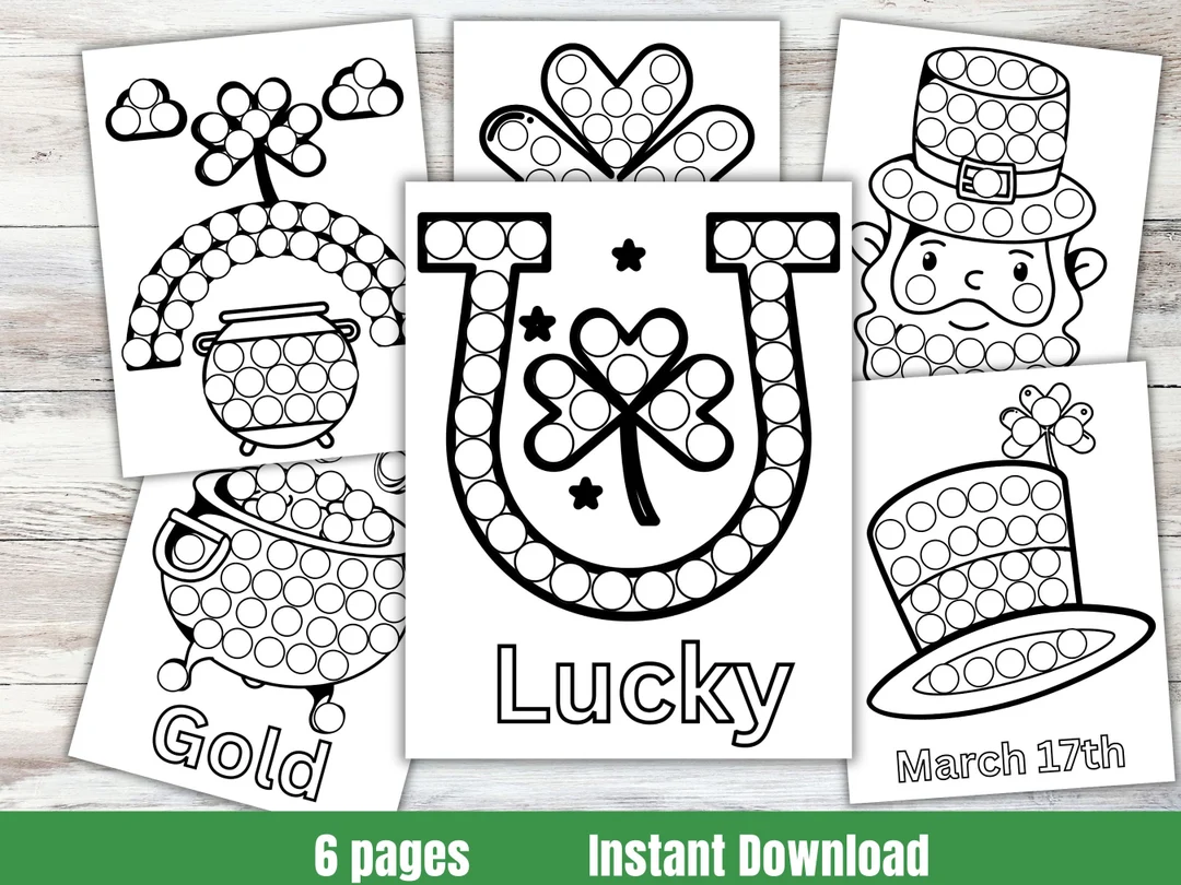 First grade students connect the dots on this St. Patrick's Day rainbow and pot of gold worksheet