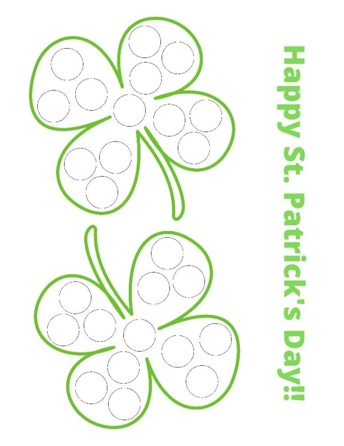 St. Patrick's Day dot-to-dot worksheet for first graders connecting numbers 1 to 77