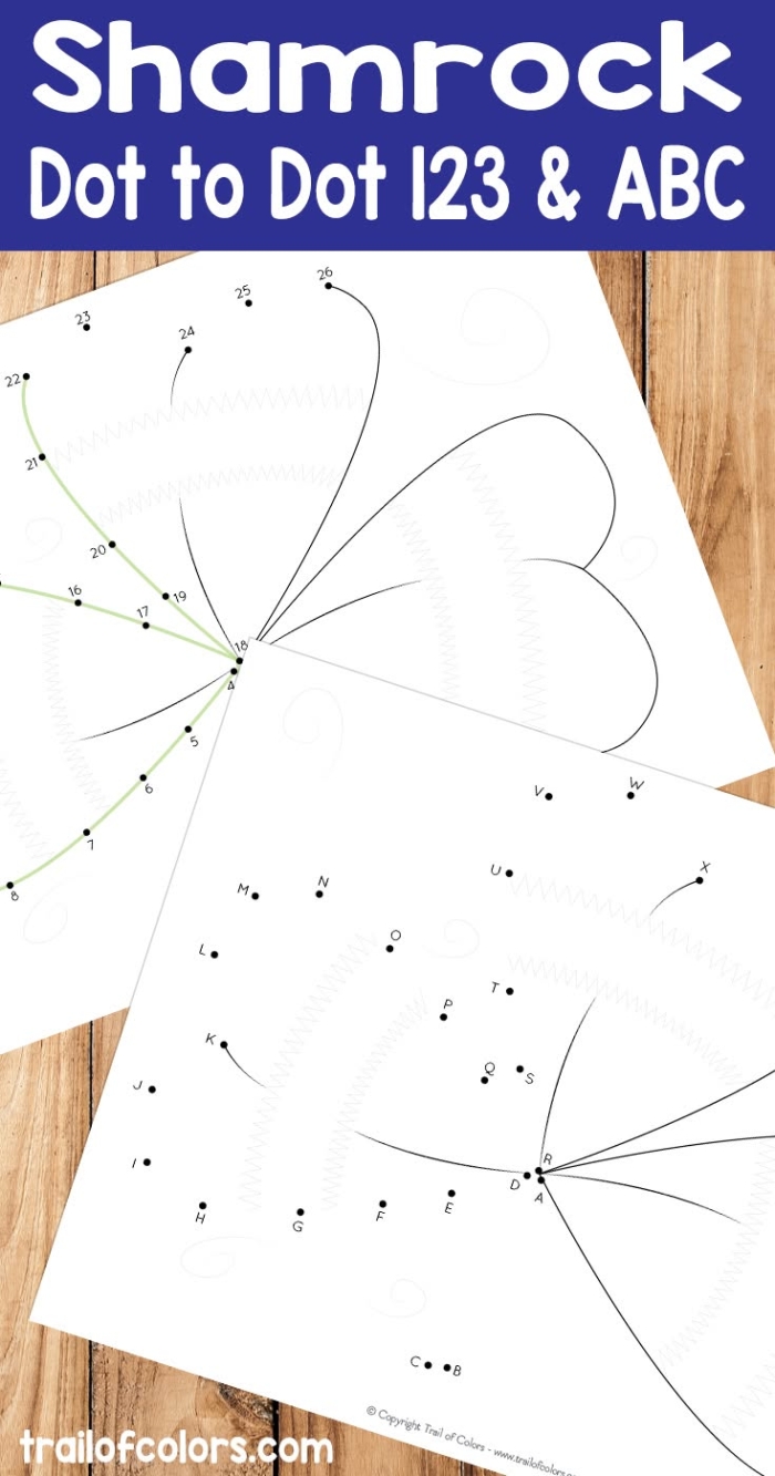 First grade students connecting numbers 1 to 77 on a St. Patrick's Day dot-to-dot worksheet