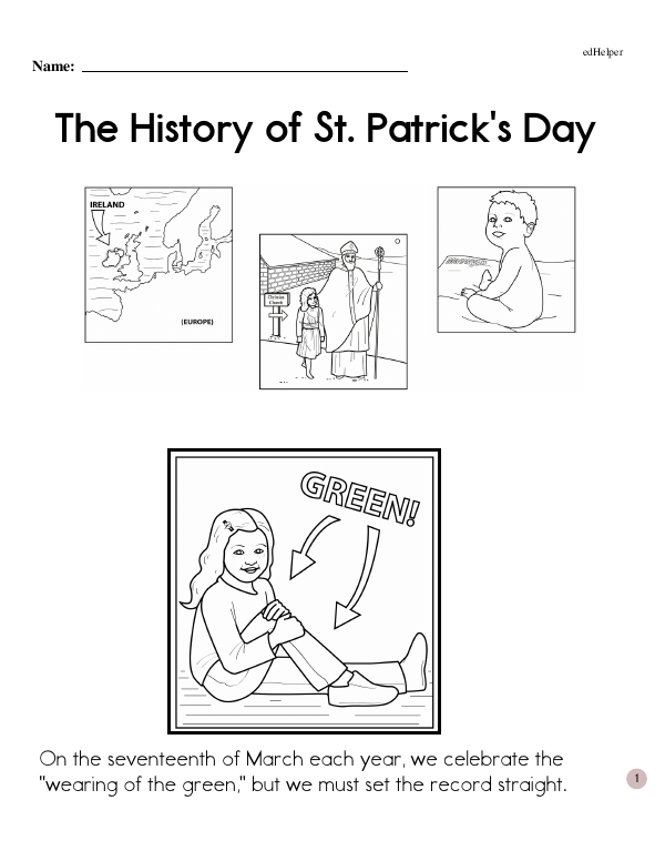 Engaging St. Patrick's Day history crossword puzzle for classroom learning St. Patrick's Day crossword worksheet for second graders featuring fun facts and clues