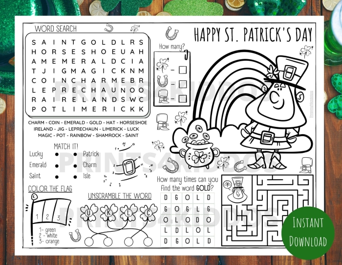 Engaging St. Patrick's Day History activity for young learners St. Patrick's Day crossword worksheet for second graders exploring history and fun facts