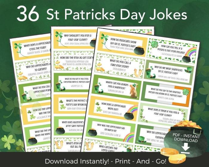 First grade students reading and laughing at St. Patricks Day jokes on a classroom worksheet