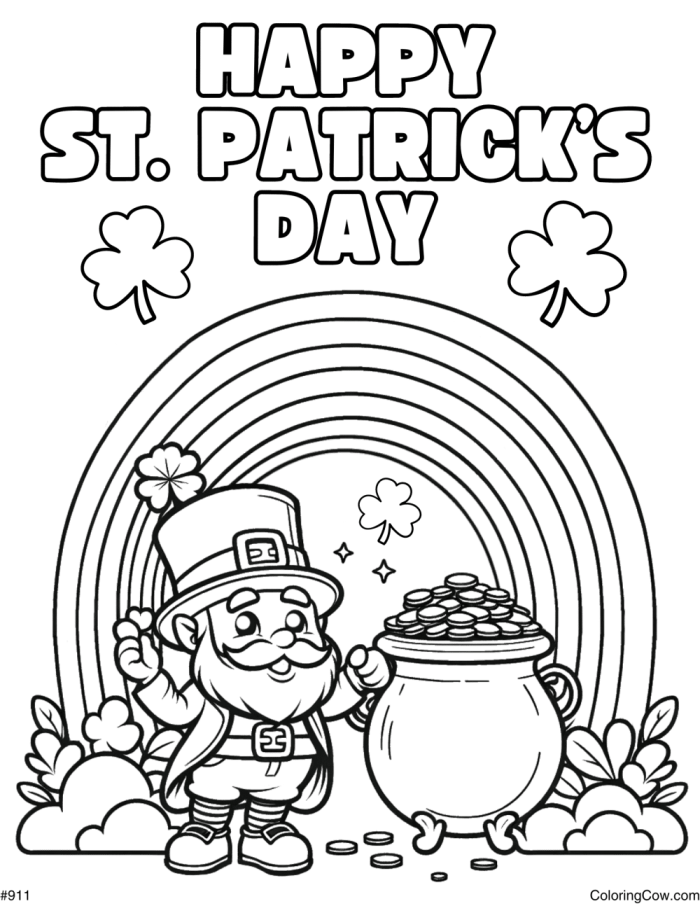 Kindergarten student coloring a St. Patrick's Day themed color by number worksheet