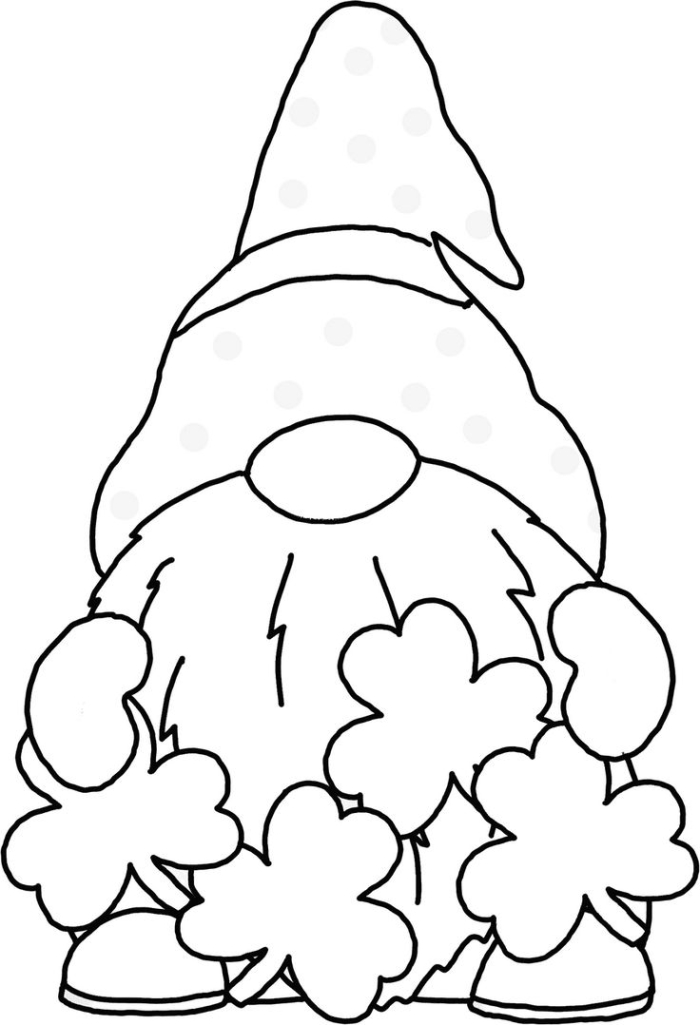 Colorful St. Patrick's Day math worksheet for kindergarten featuring pots of gold coins
