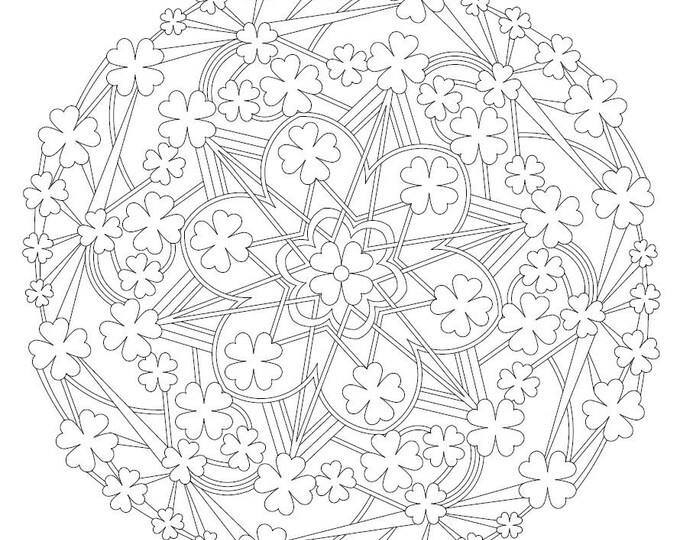 Fun coloring page celebrating St. Patrick's Day and Irish folklore St. Patrick's Day mandala worksheet for preschoolers to color and enjoy