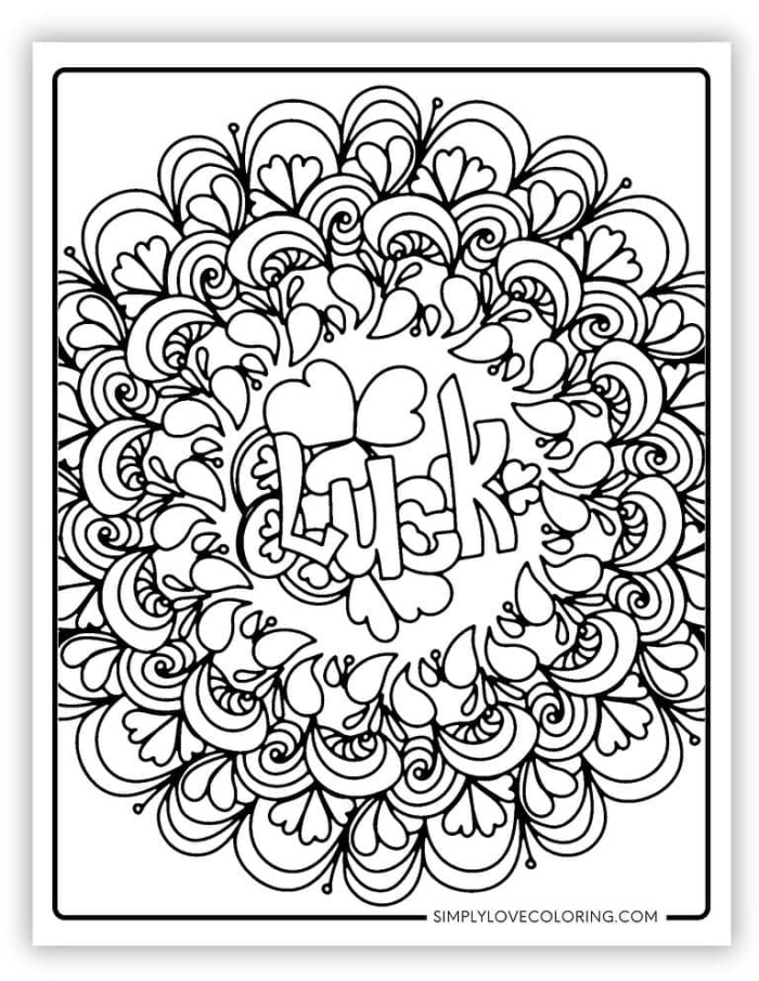 Reading worksheet for Pre-K Colorful St. Patrick's Day mandala worksheet designed for preschoolers to enjoy coloring. Engaging mandala for teaching children about Irish folklore and celebrating St. Patrick's Day.