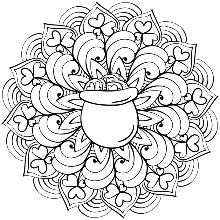 Reading worksheet for Pre-K Colorful St. Patrick's Day mandala worksheet designed for preschoolers to color and explore Irish folklore. Engaging coloring page for celebrating St. Patrick's Day with young learners.