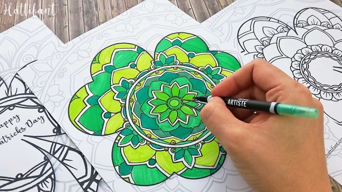 Reading worksheet for Pre-K Colorful St. Patrick's Day mandala worksheet designed for preschoolers to enjoy and learn about folklore. Fun and engaging coloring page for celebrating Irish culture and St. Patrick's Day!