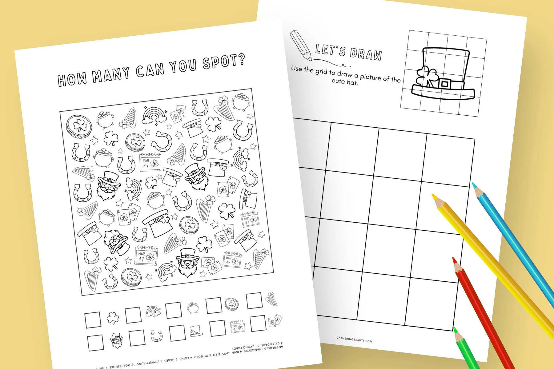 First grade students navigate a St. Patrick's Day maze while enjoying Irish flag coloring and holiday jokes