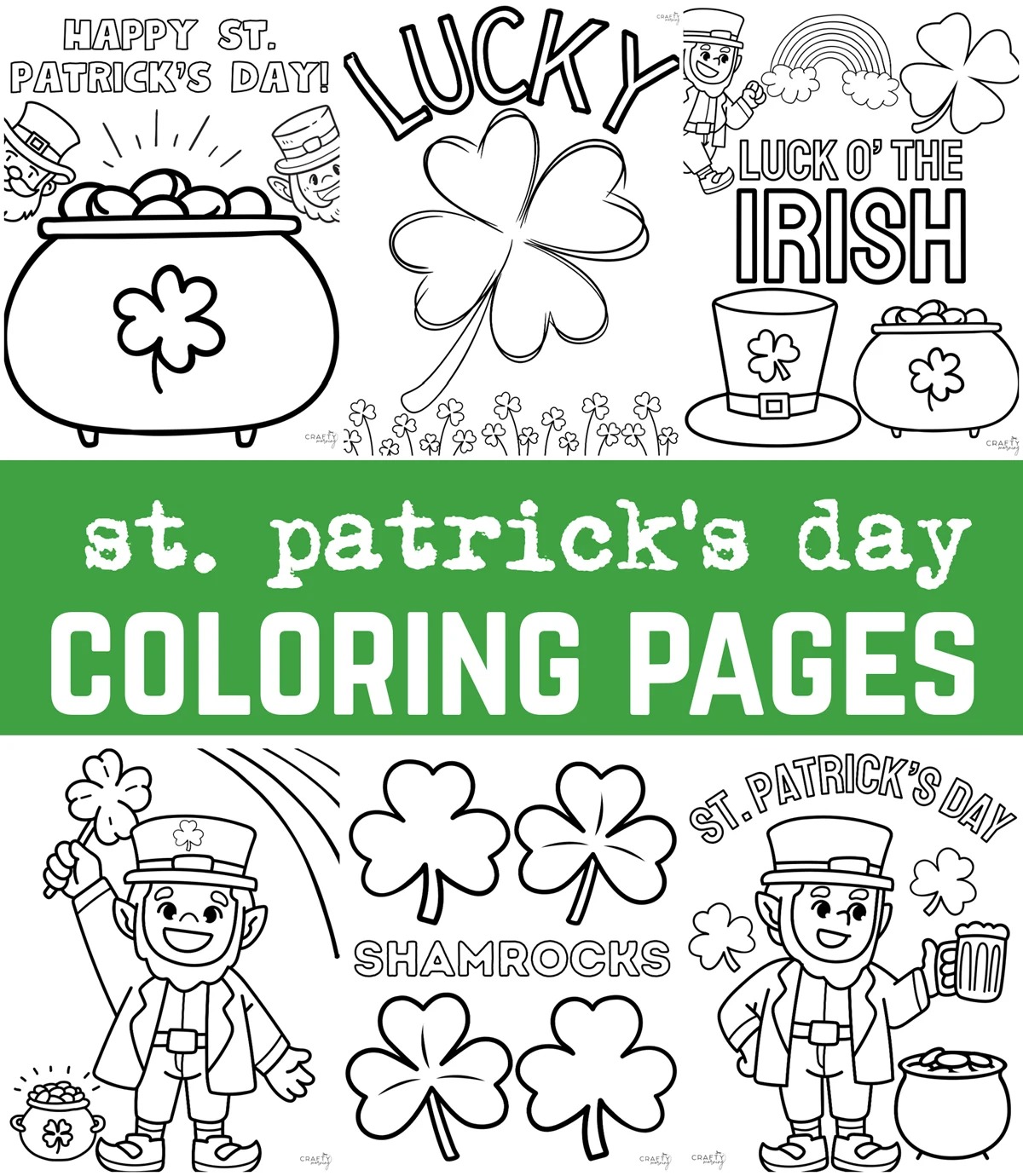 Kindergarten color by number St. Patrick's Day reading worksheet 24
