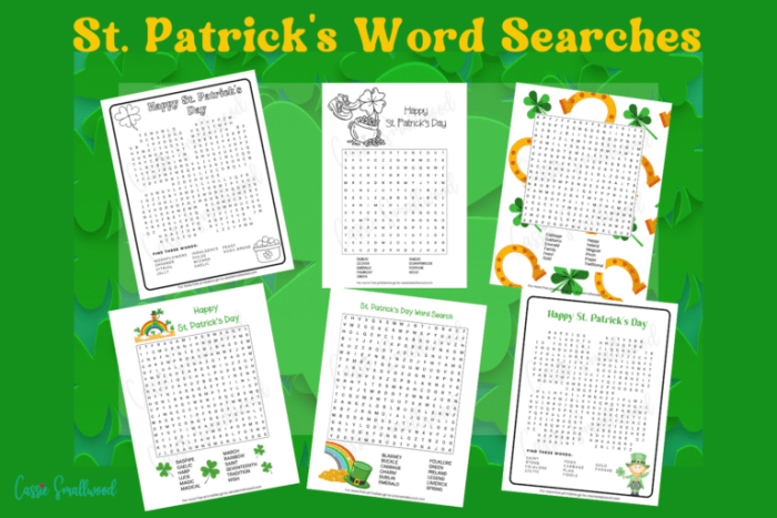 Fourth grade student working on The Great St. Patrick's Day Word Search worksheet 24