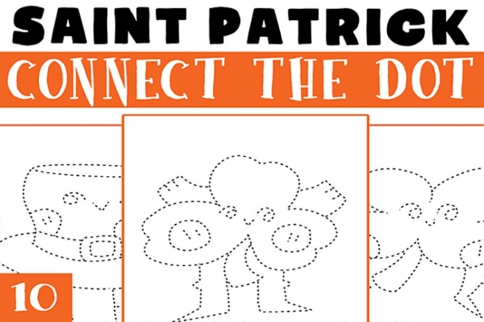 Engaging addition activity featuring a fun St. Patrick's Day theme St. Patrick's Day connect the dots worksheet for kindergarteners to practice numbers 1 to 67
