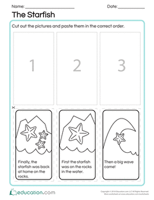 Second grade worksheet featuring starfish nonfiction text features like headings and diagrams