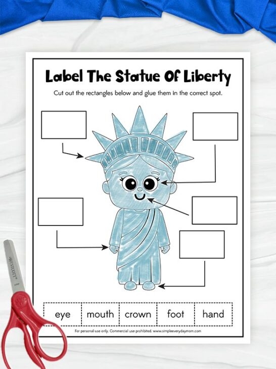 Statue of Liberty vocabulary worksheet for third grade students 23