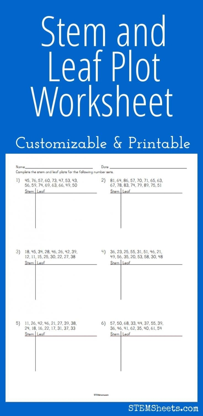 Stem and Leaf Plot Practice Worksheet Number 10 Third grade math worksheet featuring a stem and leaf plot about nature and history