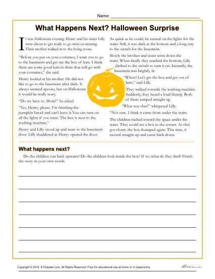 Story Comprehension Worksheet: Finish the Tale of the Puppy Worksheet for story comprehension on what happens next in a puppy's adventure