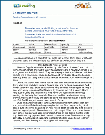 Worksheet for sorting story elements in a phonics activity for third graders