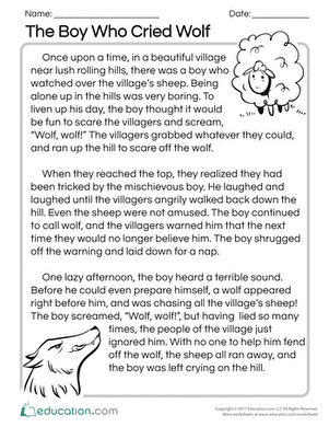 Children working on a story sequencing worksheet about roller skating friends