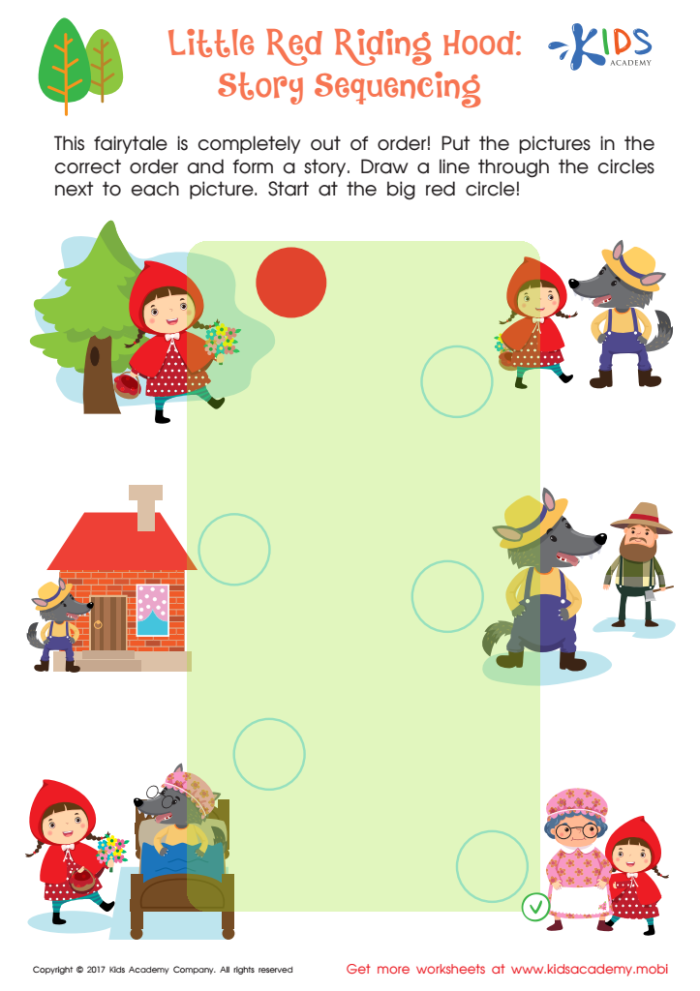 Children engaging with Selena's Bicycle story sequencing worksheet for multiplication practice