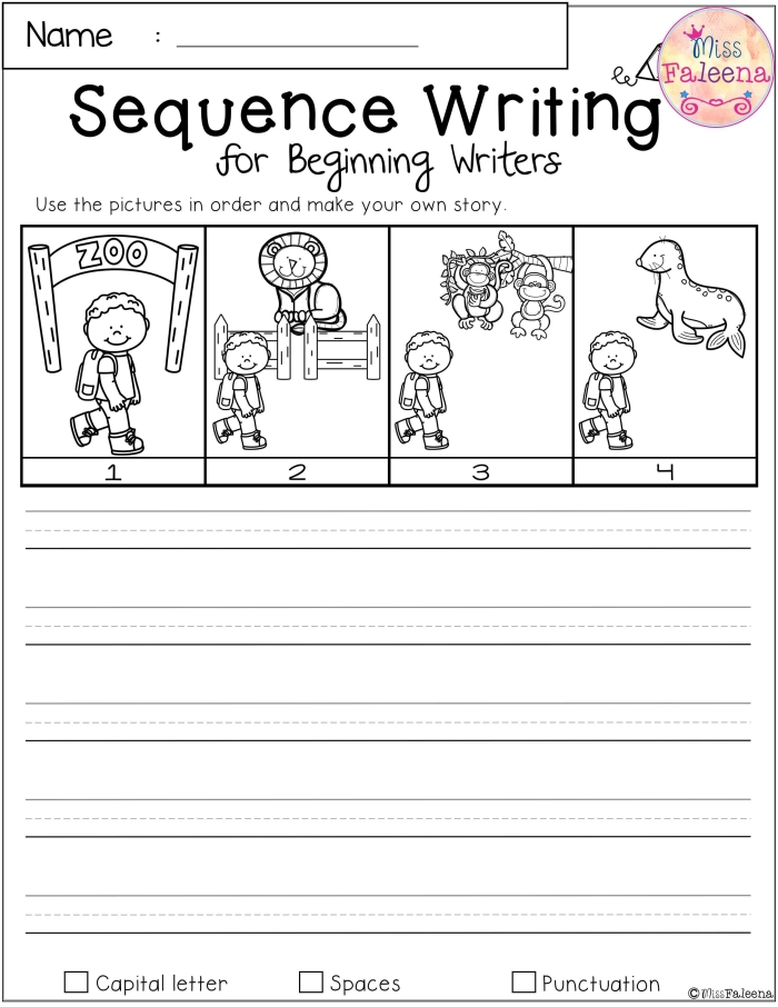 Children engaging with the Story Sequencing worksheet about Selena's Bicycle
