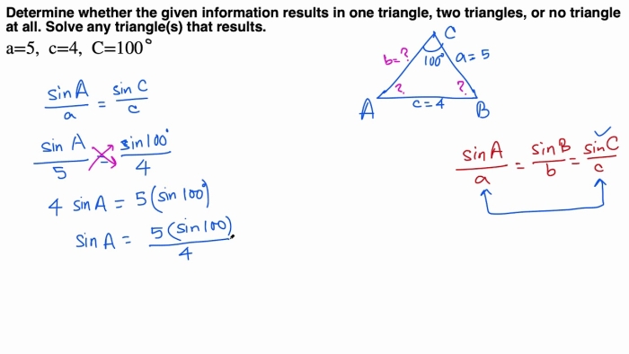 Constructing Triangles From Given Conditions Practice Problem 6 Seventh grade student drawing a triangle with ruler and compass using given side lengths and angle measurements