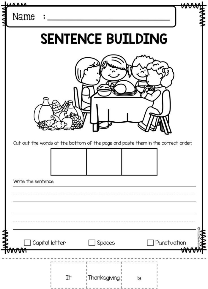 Fourth grade students practice identifying subjects and predicates on this Building Sentences worksheet
