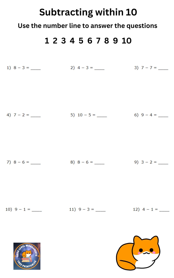 Subtract One Assessment Activity for Young Learners Image 6 Pre-K students practicing subtraction by removing one object from groups of items on an assessment worksheet