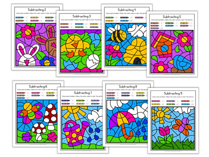 Elephant in need of color, requiring subtraction skills for a fun rescue activity
