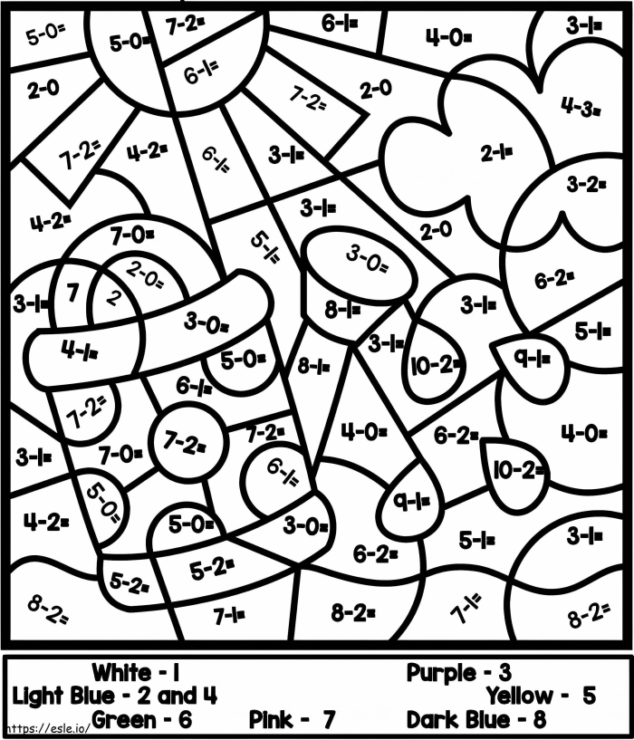 Elephant in need of color restoration through subtraction activities for kids