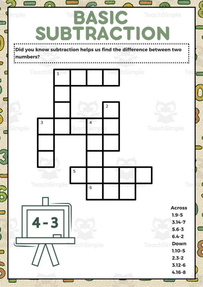 Engaging subtraction crossword for grade 2 students to practice math skills Subtraction crossword worksheet for second graders featuring two-digit subtraction problems