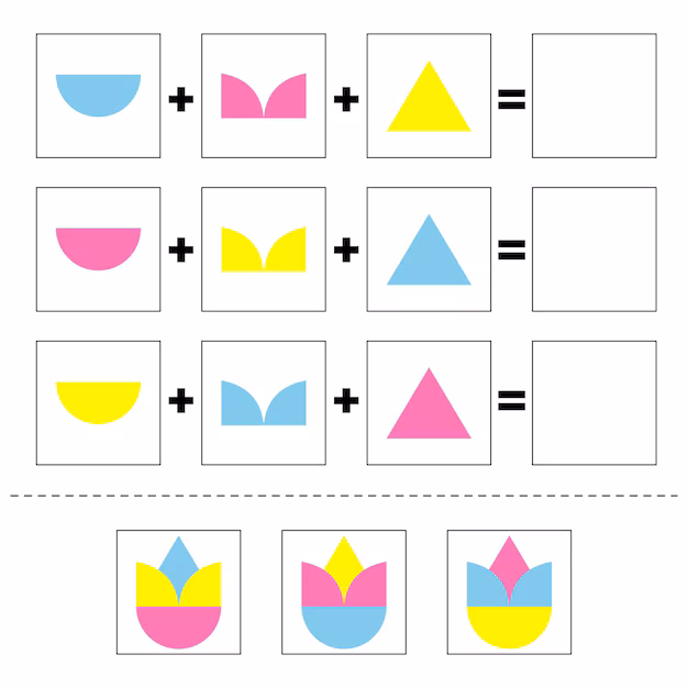 Fur Families Logic Puzzle Worksheet Number 6 for Grade 6 Subtraction Practice Sixth grade students solving a subtraction based dog-themed logic puzzle worksheet