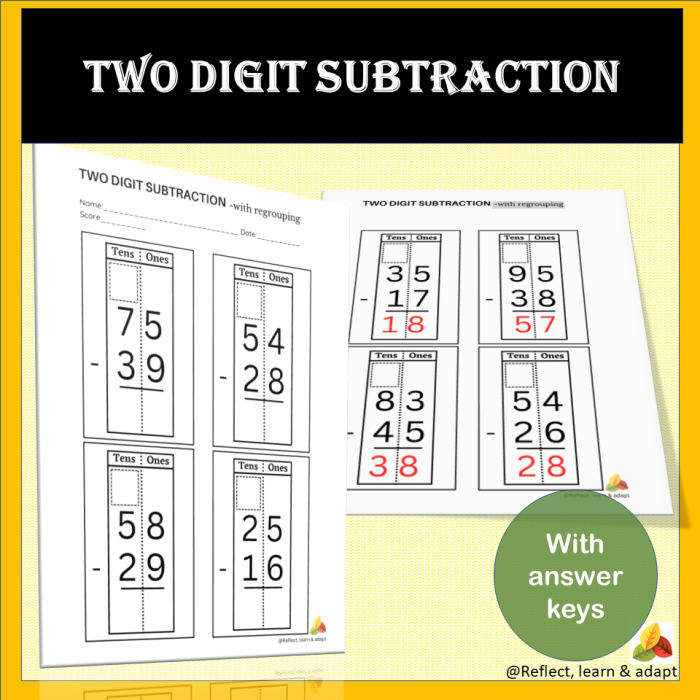 Subtraction worksheet for Second Grade Kids assist Olga the Octopus by solving two-digit subtraction problems with regrouping in this engaging worksheet. Fun subtraction with regrouping featuring Olga the Octopus for second graders.